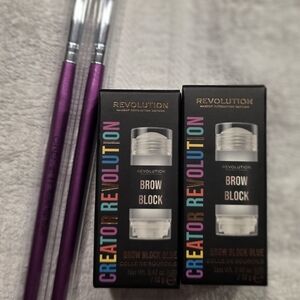 Revolution Brow Block with Purple Brushes